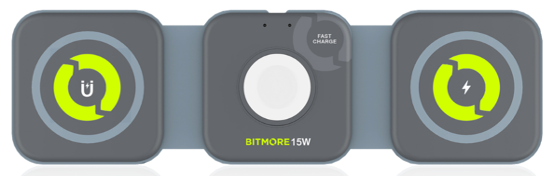 Super Slim, Lightweight & Compact MagSafe 3in1 Travel Charger - bitmore.co.uk