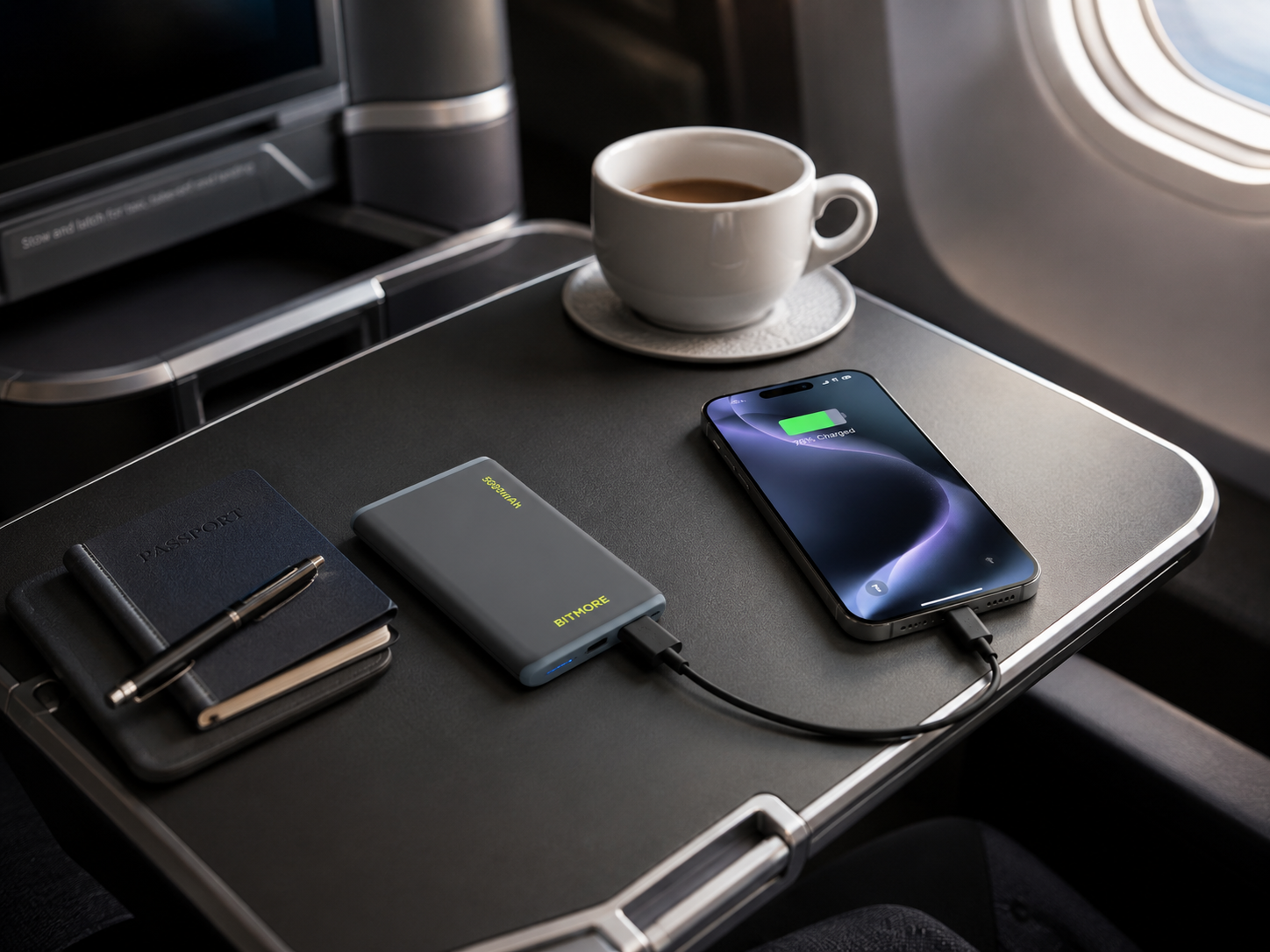 5000mAh Recycled Power Bank with USB-A and USB-C Outputs - bitmore.co.uk