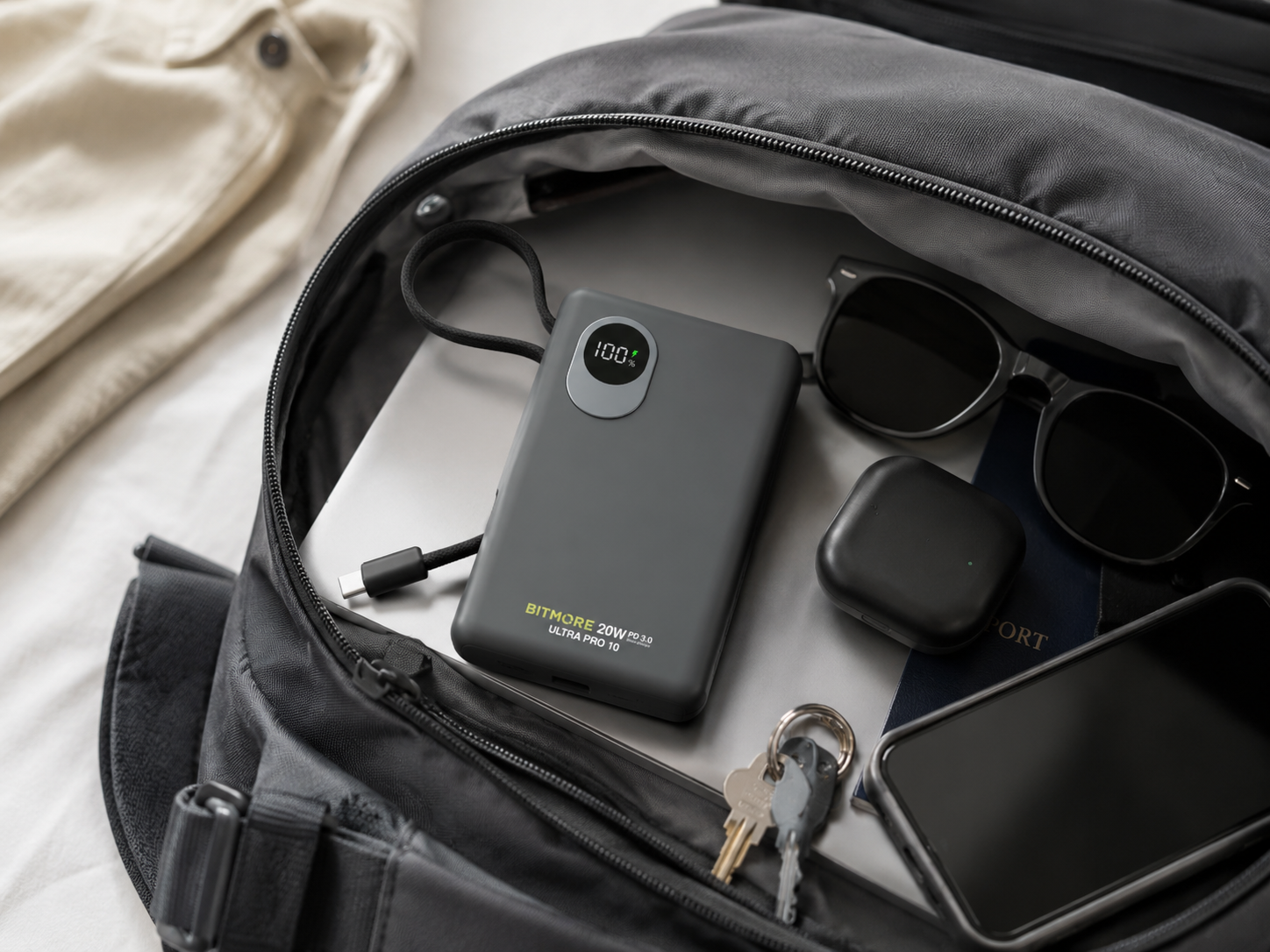 10000mAh Semi Solid Battery 20W PD 3.0 Power Bank - bitmore.co.uk