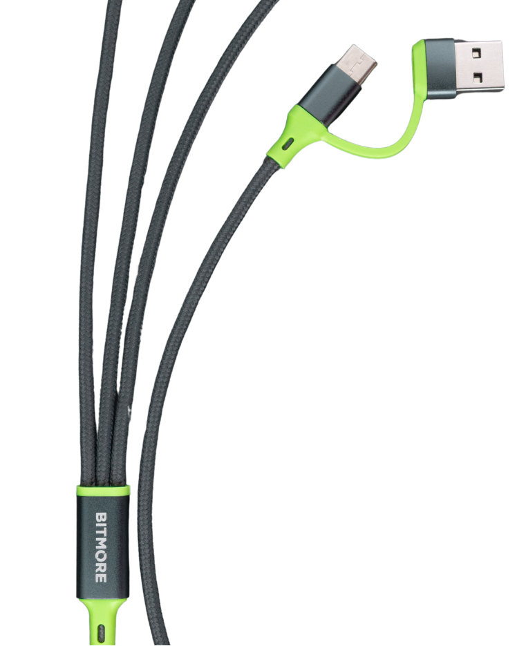 6 in 1 Braided 1.5m Charging Cable - bitmore.co.uk